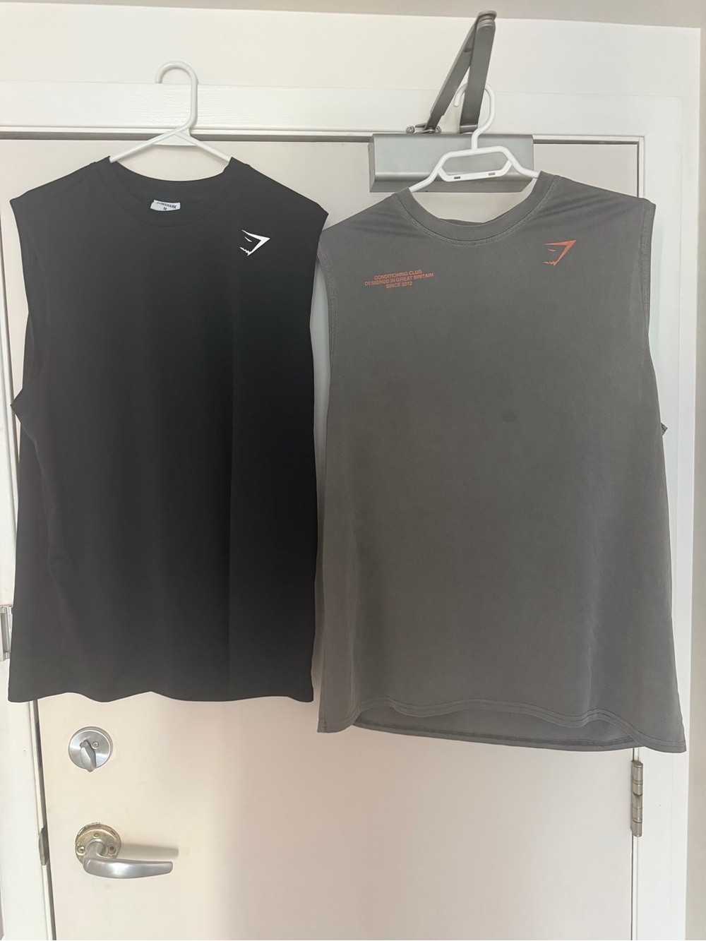 Gymshark Men’s Sleeveless Tank Duo - Black and Charcoal Gray